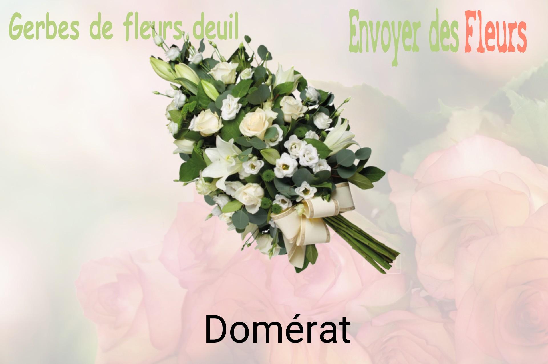 Gerbe de fleurs de deuil livrée à Domérat